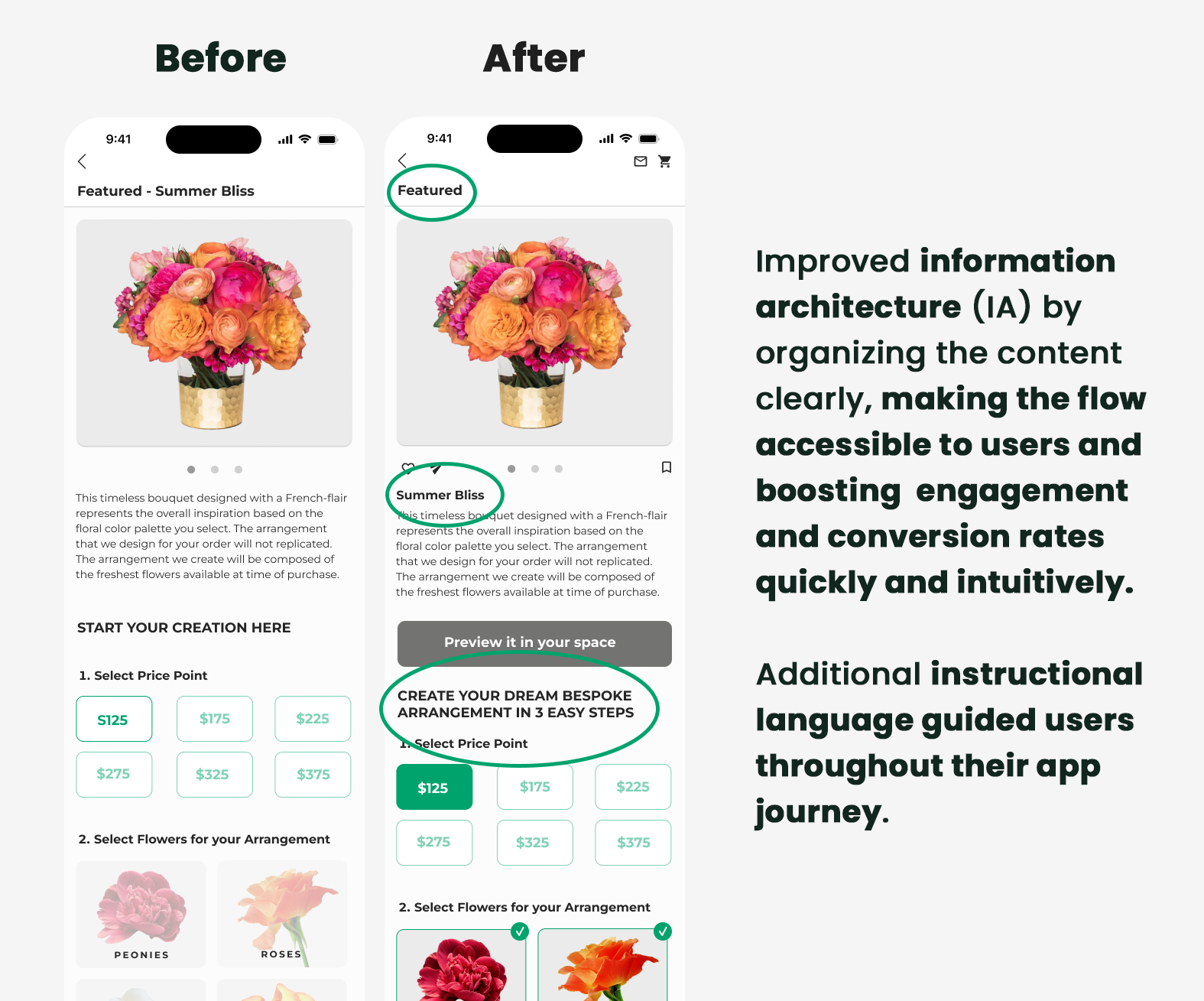 ui ux optimized information architecture